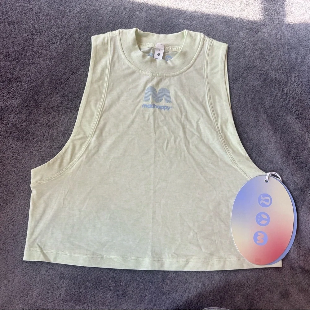 Lululemon x Madhappy All Yours Crop Tank Top Heathered Elixir Size 2